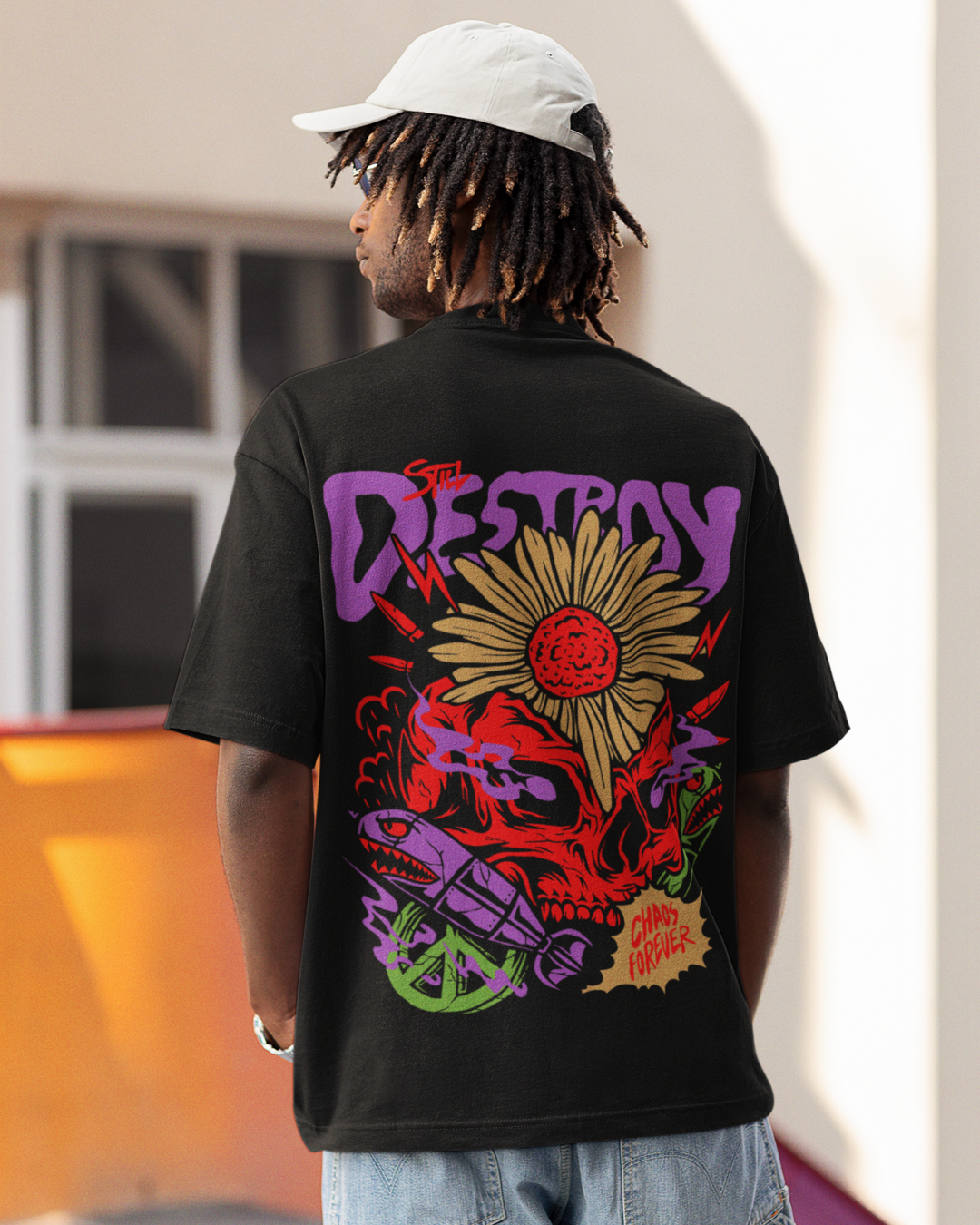 Men's "Chaos" Printed Oversized T-Shirt | Available in 3 Colors