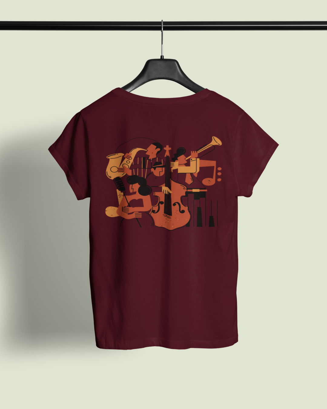Women's "Jazz Band" Printed T-Shirt | Available in 4 Colors