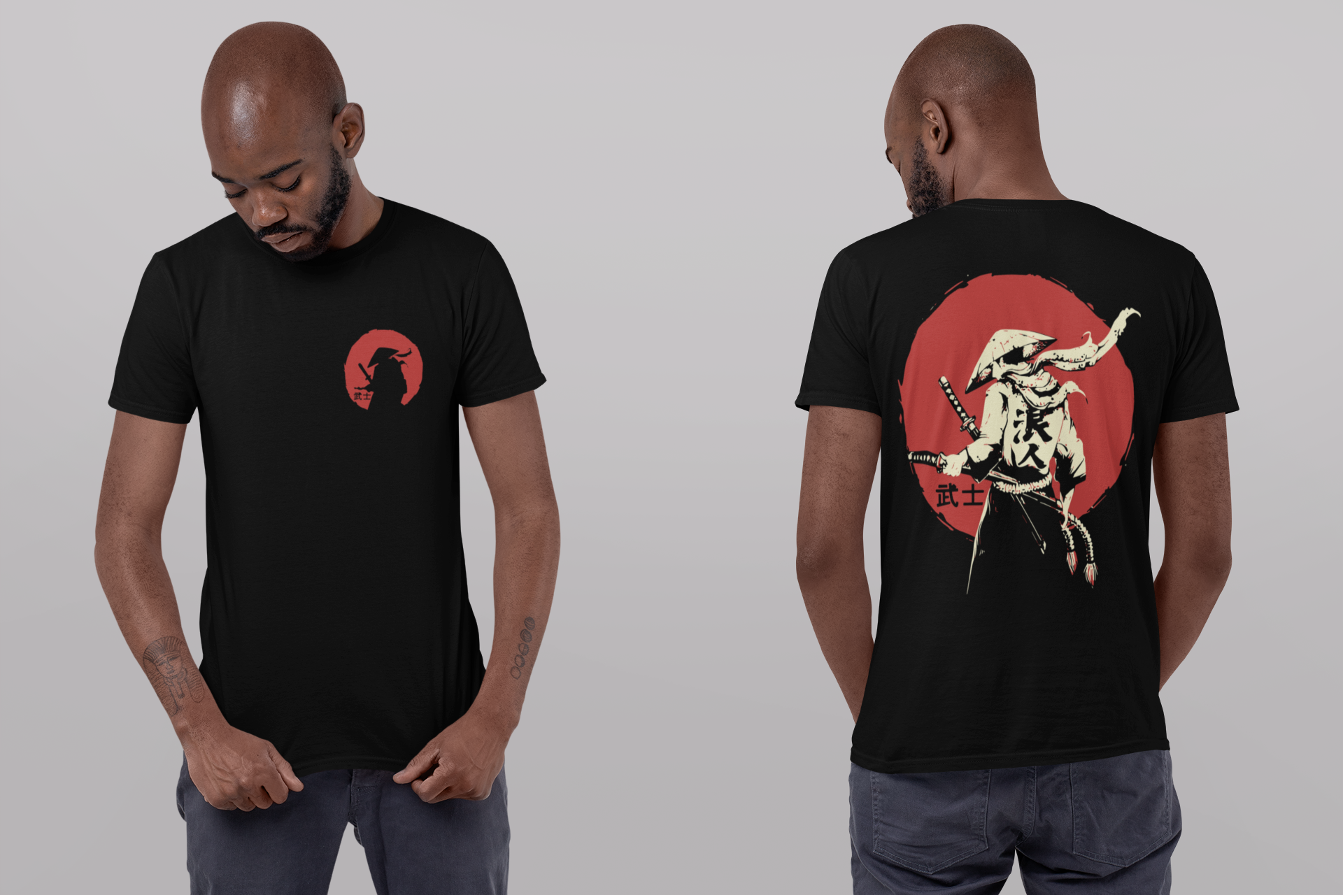 Men’s Regular Fit Cotton T-Shirt| Wooshi Warrior | The Mirai