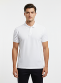Men's Solid Polo T-Shirt | White | The Mirai