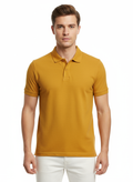 Men's Solid Polo T-Shirt | Mustard | The Mirai