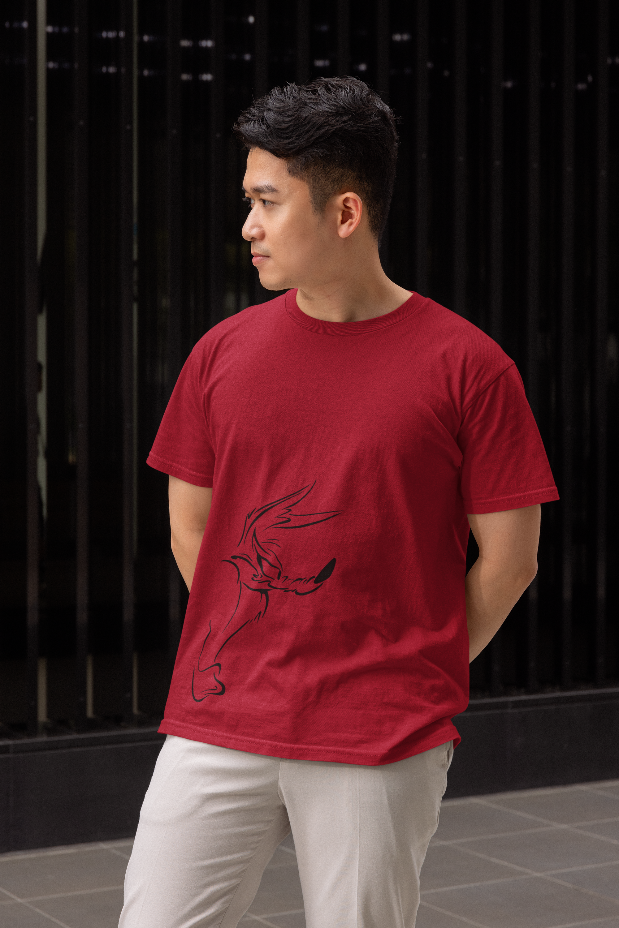 Men’s Regular Fit Cotton T-Shirt| Coyote | The Mirai