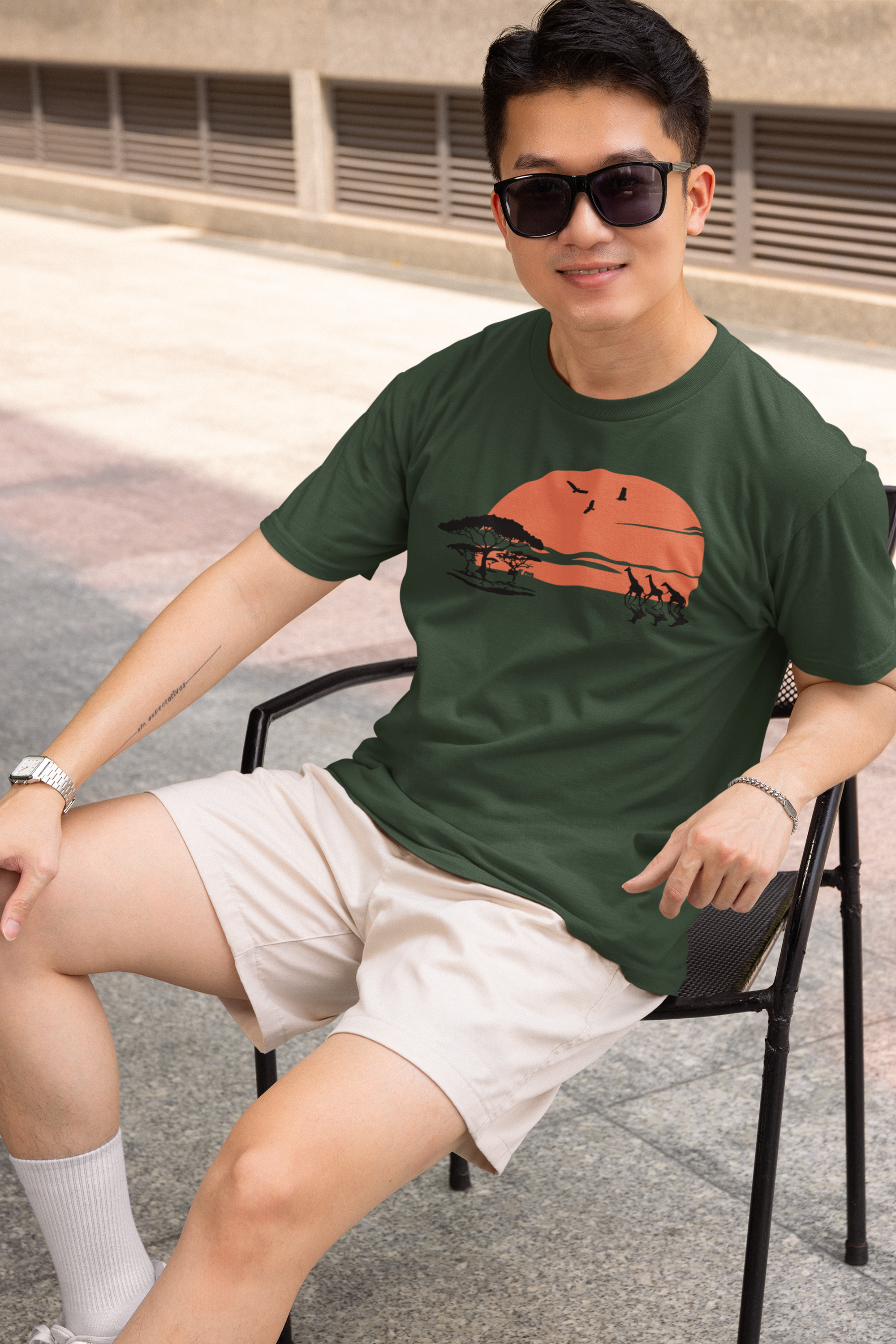 Men’s Regular Fit Cotton T-Shirt| Serengeti | The Mirai