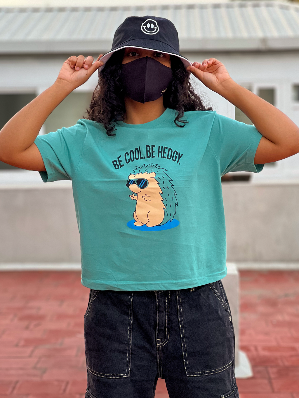 Women's "Be Hedgy" Printed Boxy T-Shirt