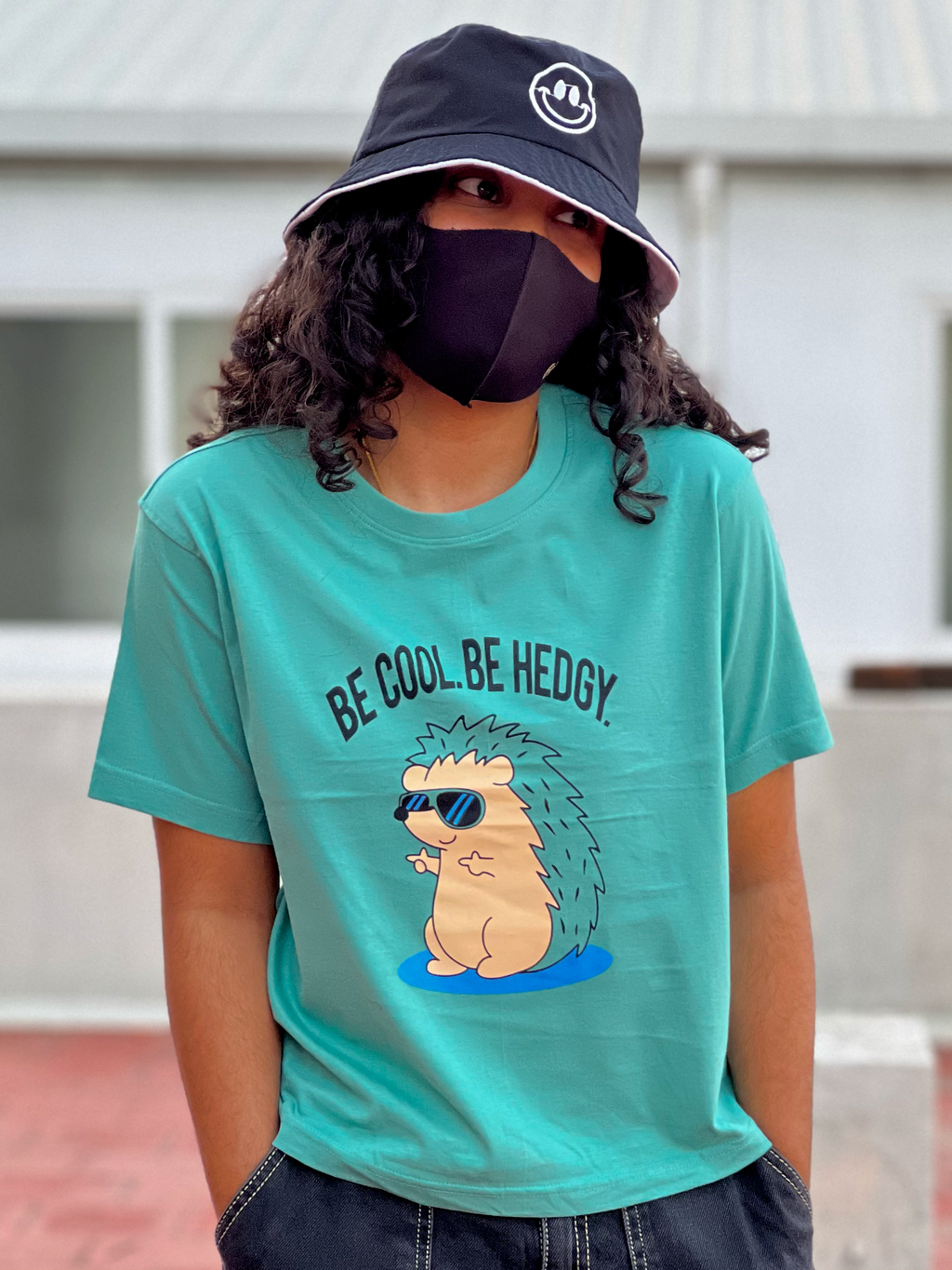 Women's "Be Hedgy" Printed Boxy T-Shirt