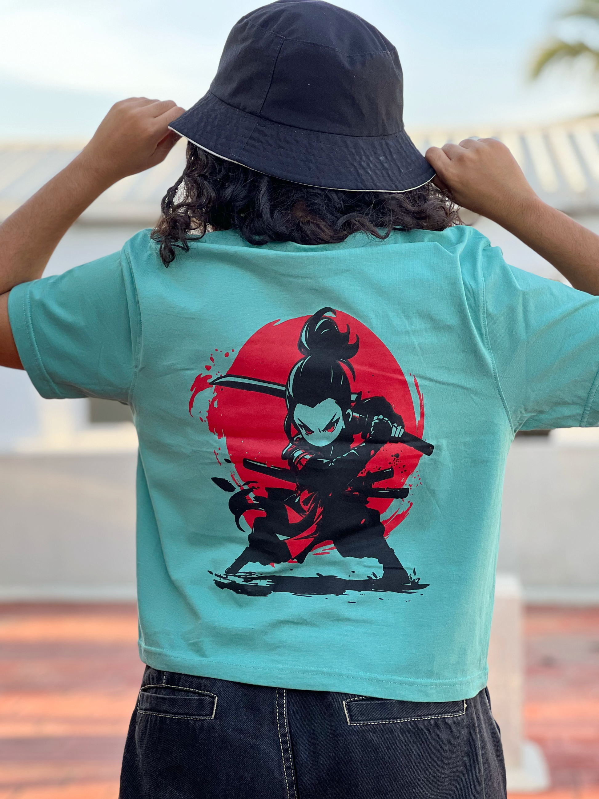 Women's "Warrior Kid" Printed Boxy Tshirt | Available in 4 Colors