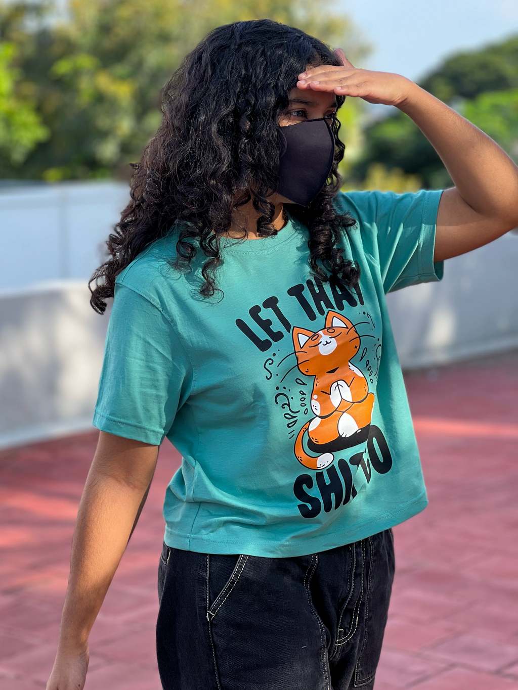 Women's "Let That Shit Go" Printed Boxy T-Shirts | Available in 5 Colors