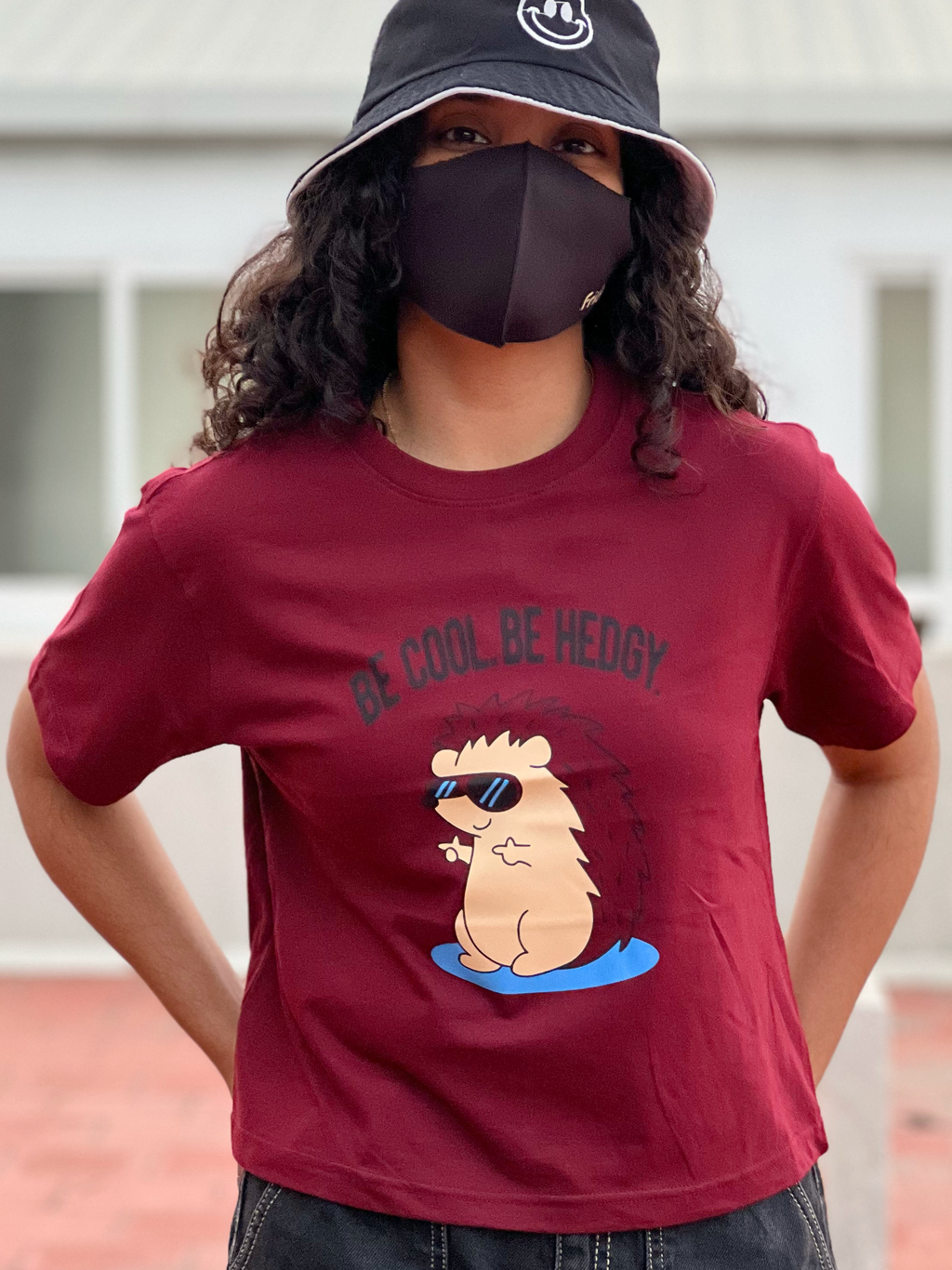 Women's "Be Hedgy" Printed Boxy T-Shirt