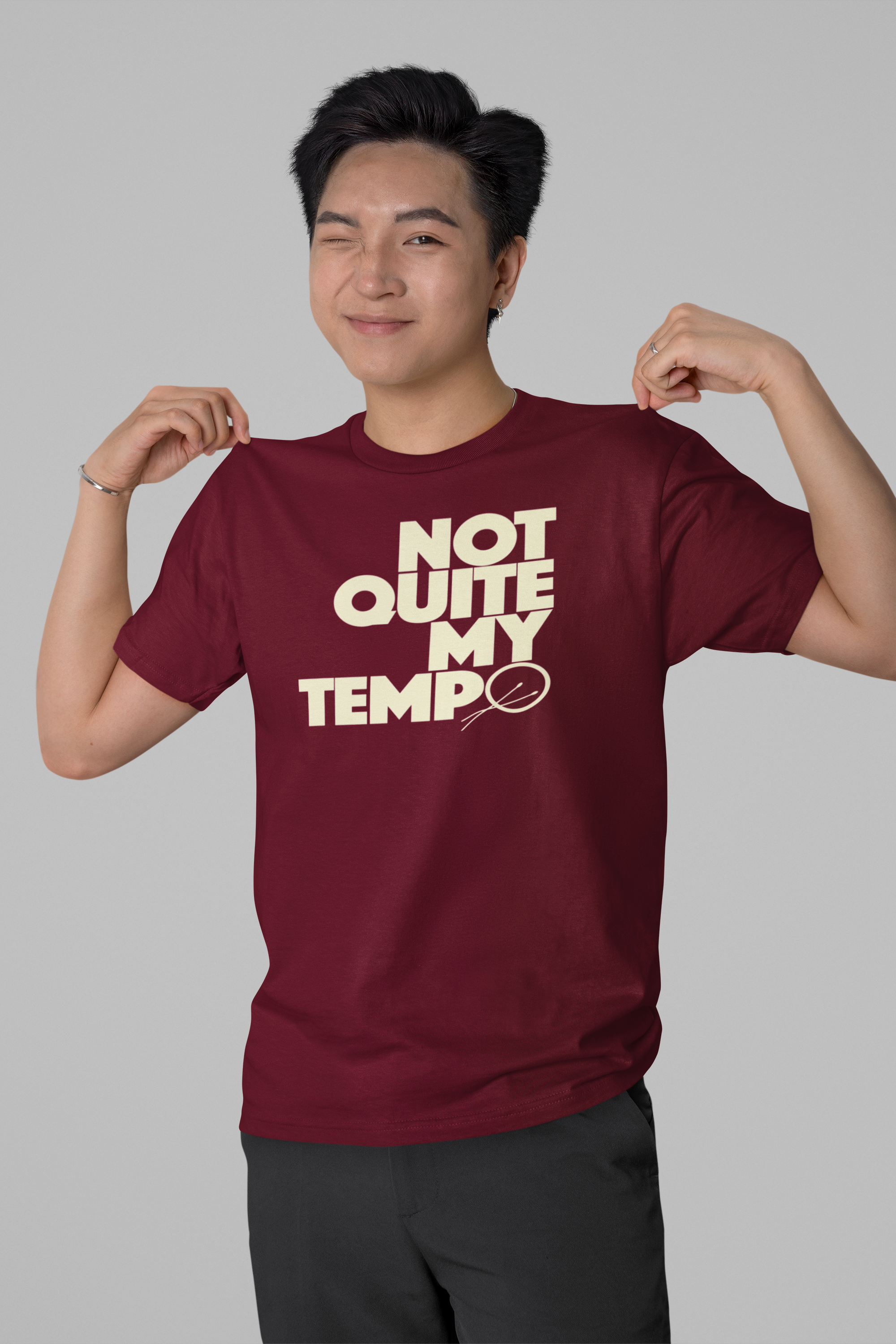 Men’s Regular Fit Cotton T-Shirt| Not Quite My Tempo | The Mirai