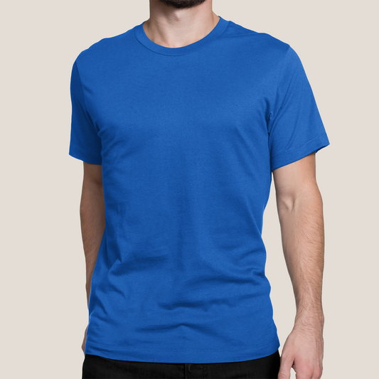 Fun Blue Plain T-Shirt