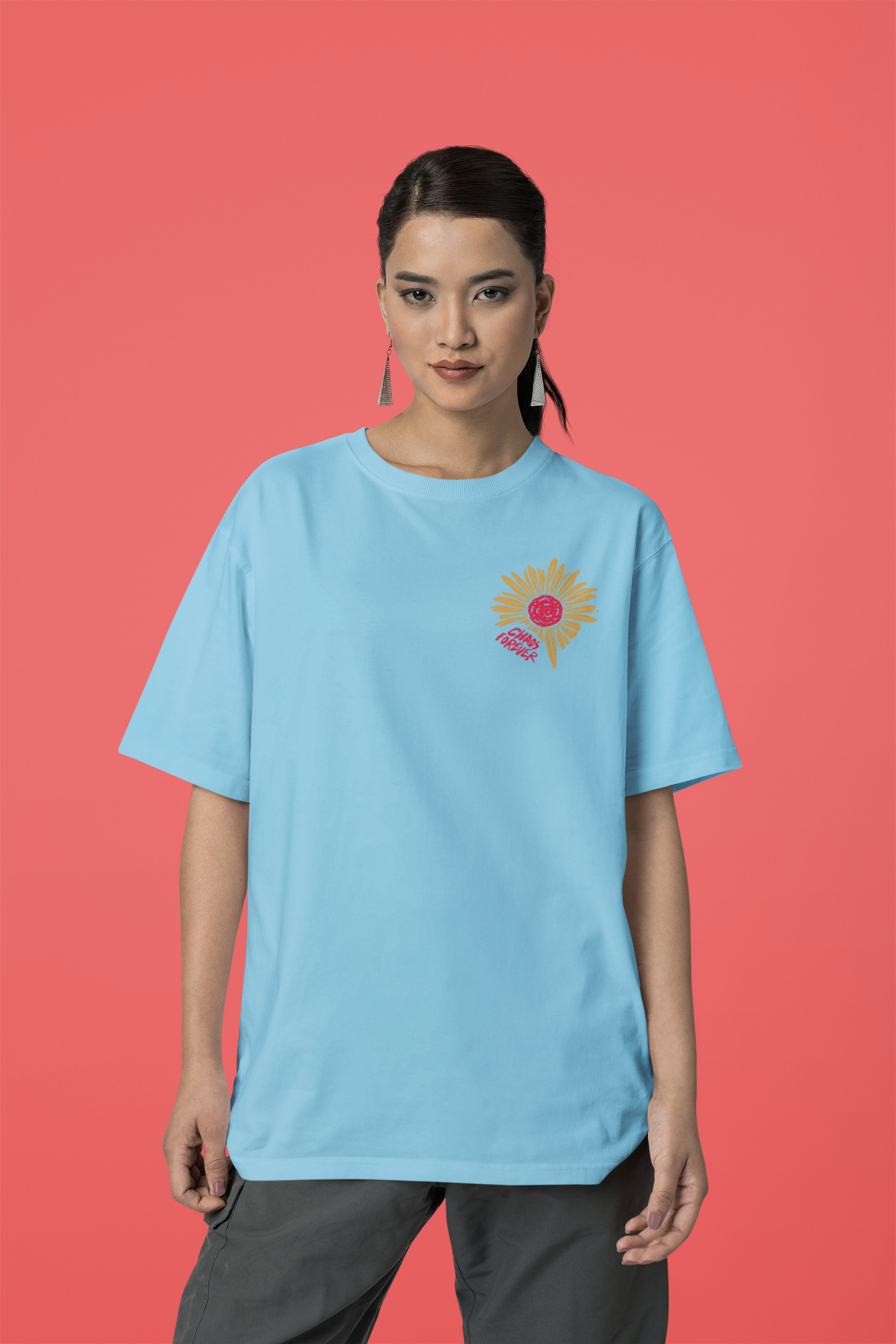 Women's "Chaos" Printed Oversized T-Shirt | Available in 3 Colors