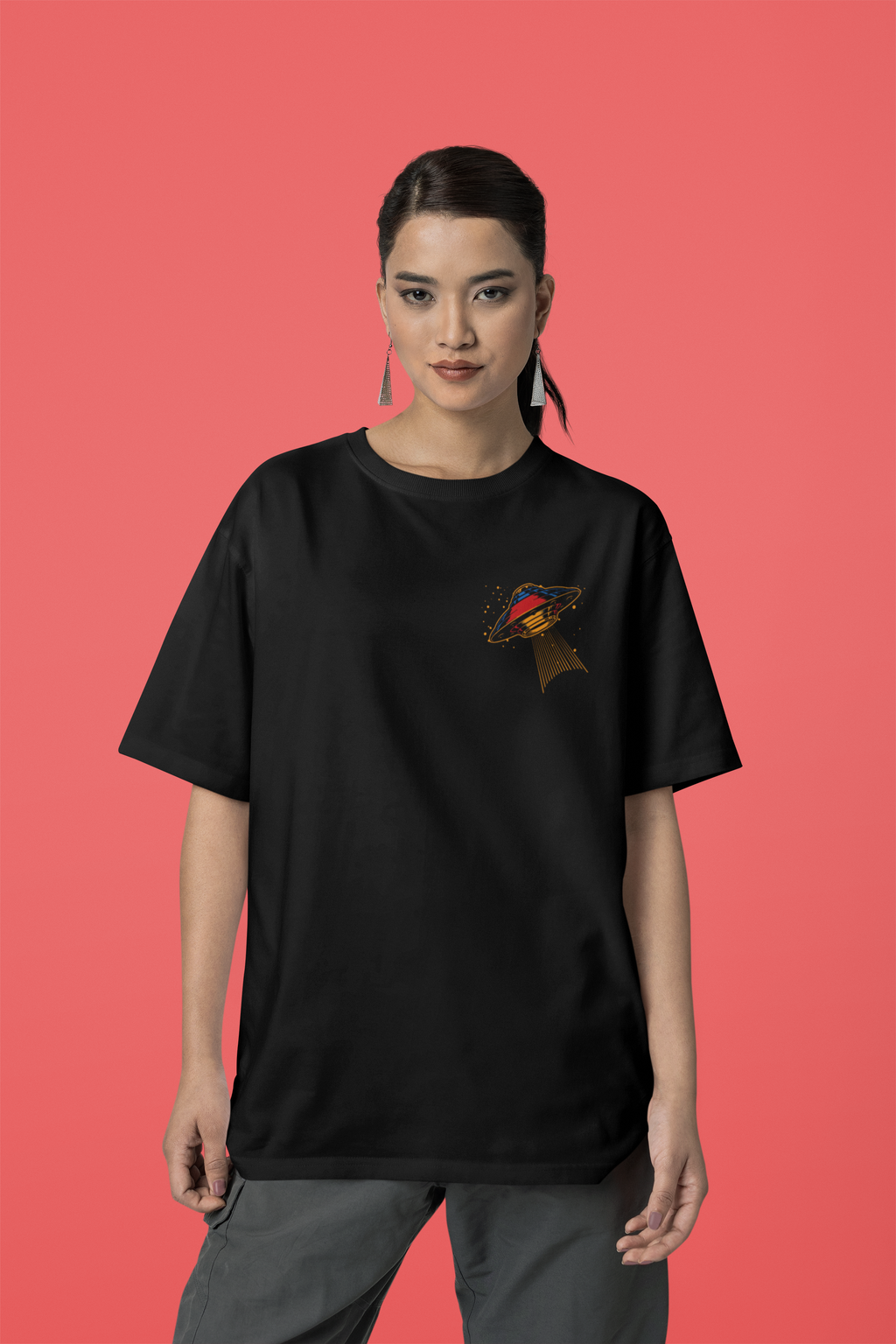 Women's "Come With Me" Printed Oversized T-shirt | Available in 2 Colors