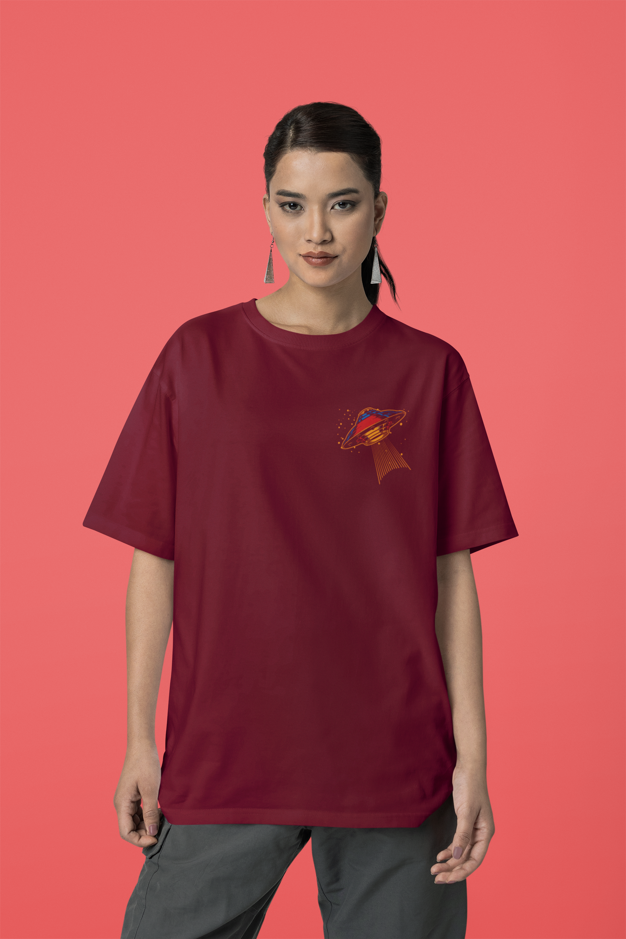 Women's "Come With Me" Printed Oversized T-shirt | Available in 2 Colors