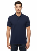 Men's Solid Polo T-Shirt | Navy Blue | The Mirai