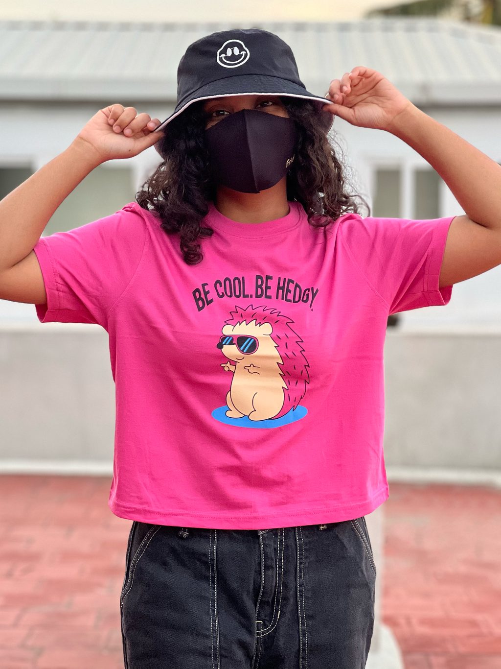 Women's "Be Hedgy" Printed Boxy T-Shirt