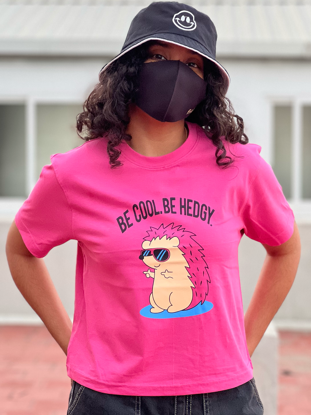 Women's "Be Hedgy" Printed Boxy T-Shirt