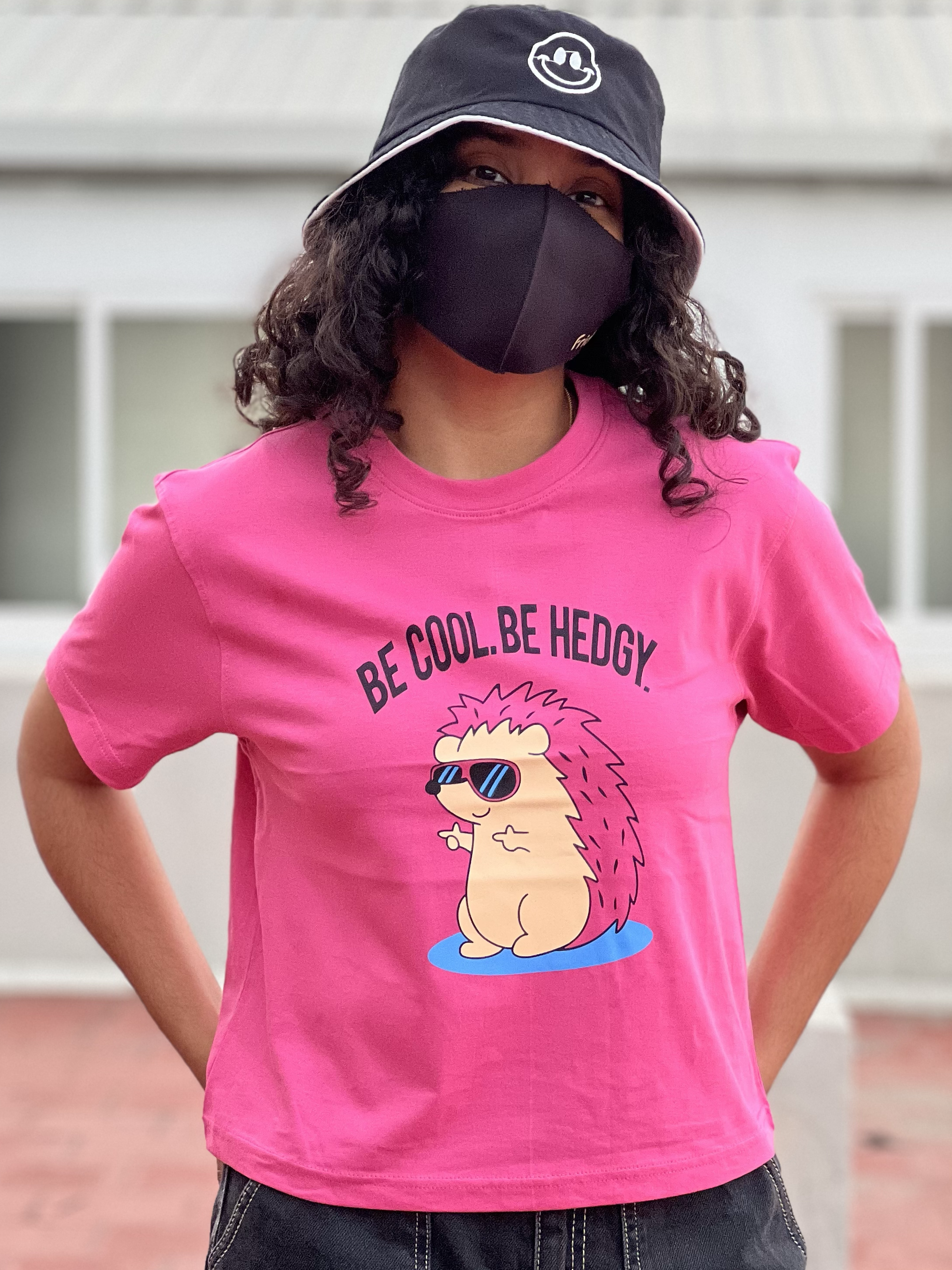 Women's "Be Hedgy" Printed Boxy T-Shirt