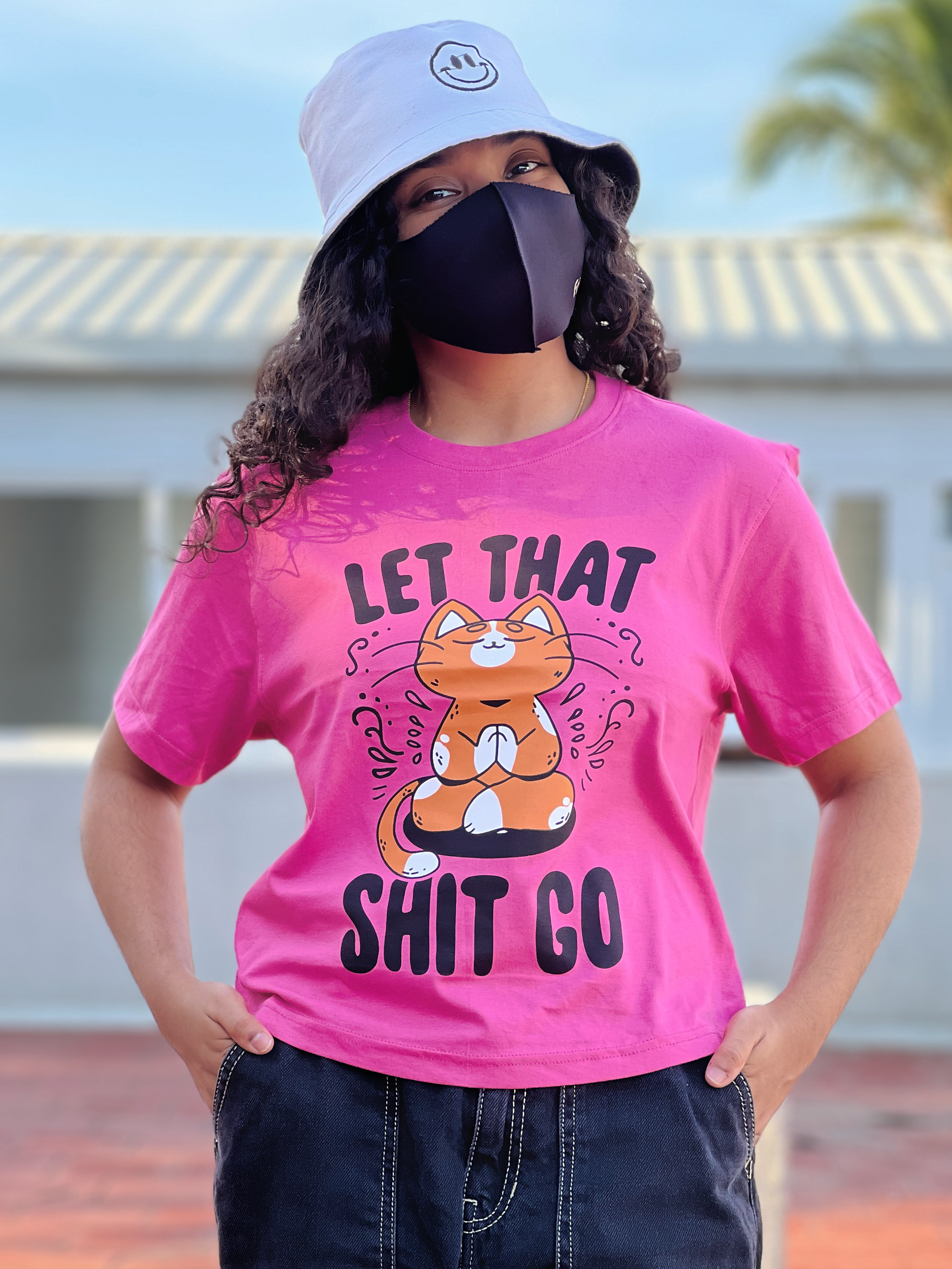 Women's "Let That Shit Go" Printed Boxy T-Shirts | Available in 5 Colors