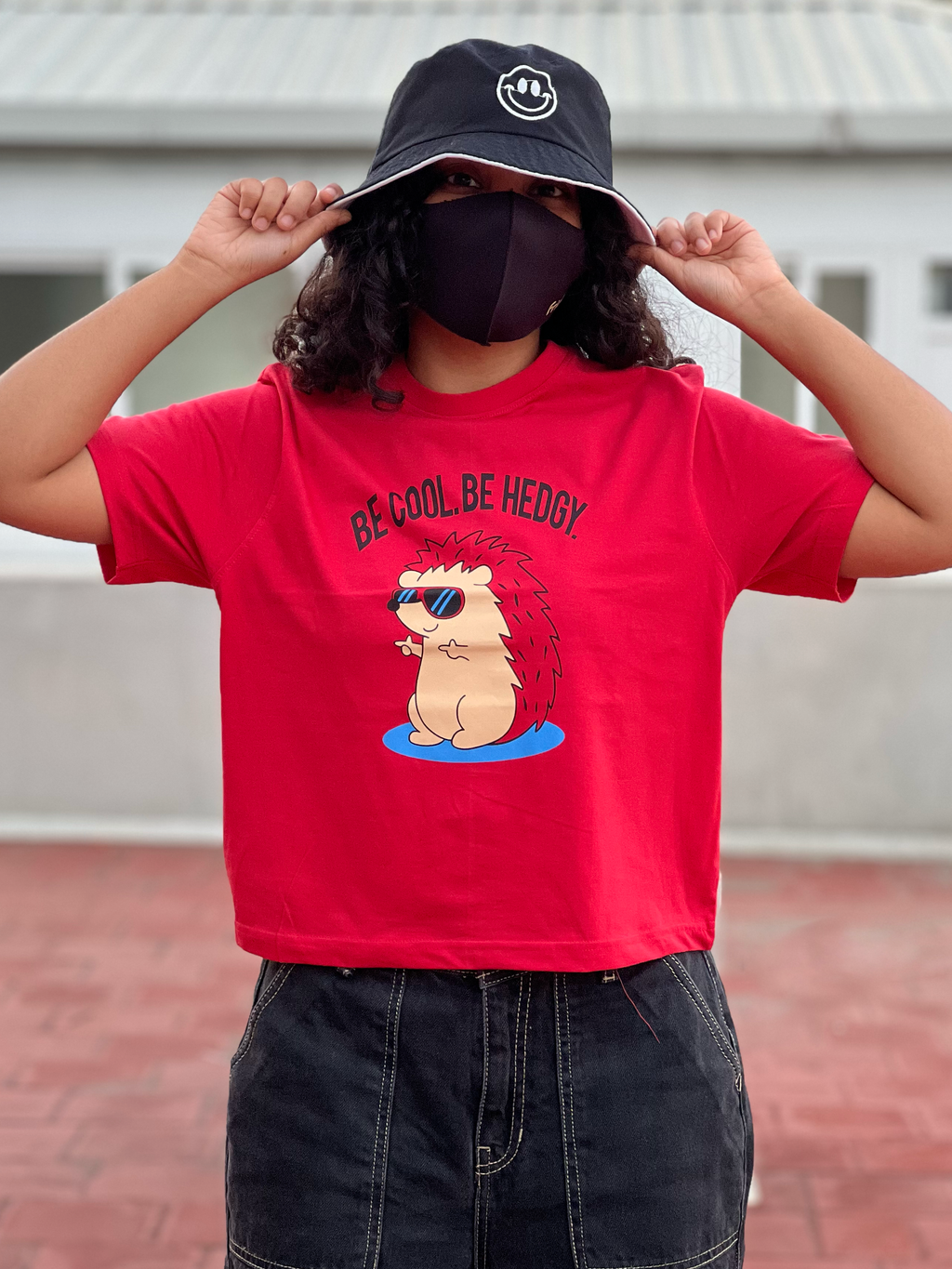 Women's "Be Hedgy" Printed Boxy T-Shirt