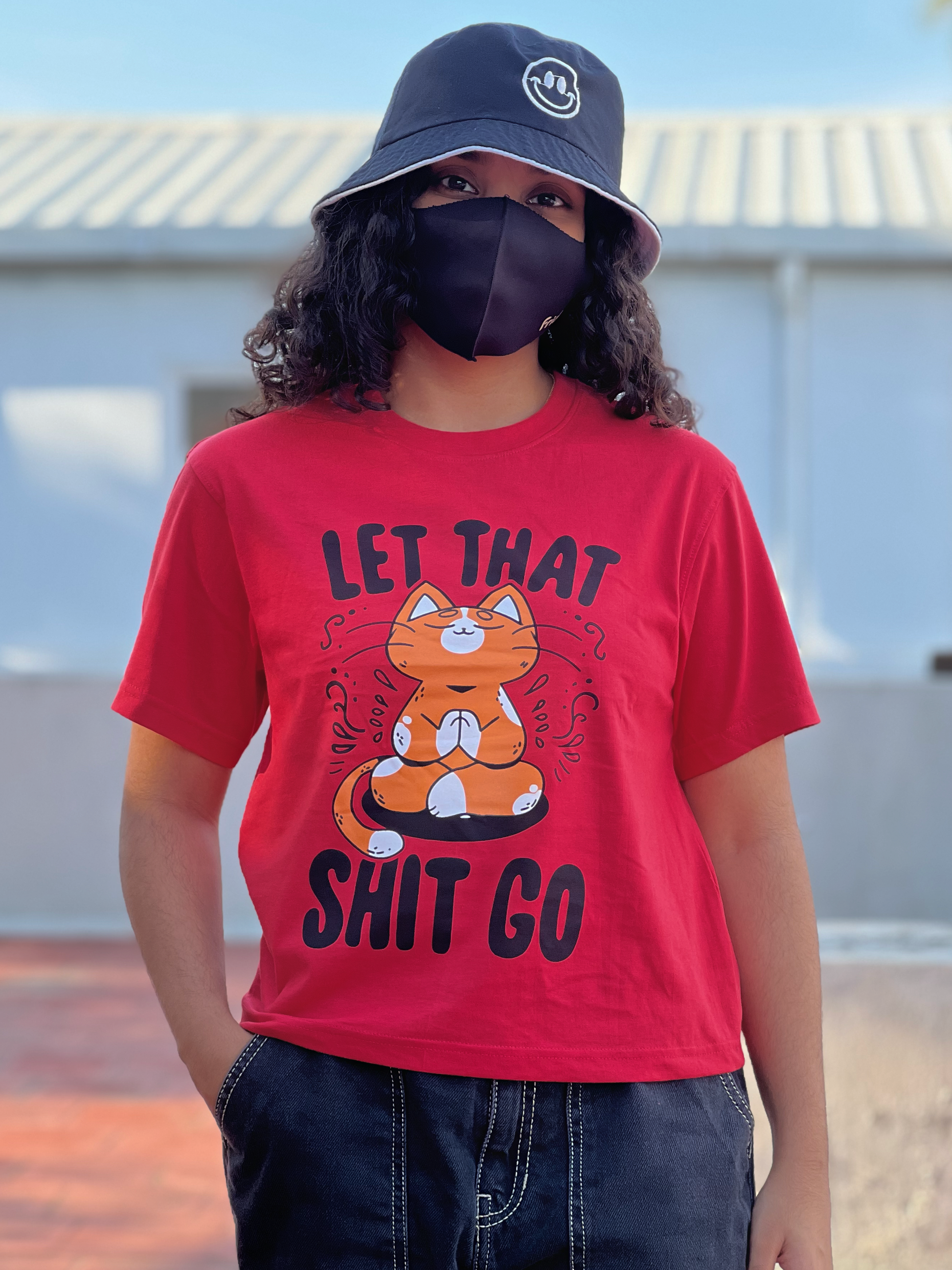 Women's "Let That Shit Go" Printed Boxy T-Shirts | Available in 5 Colors