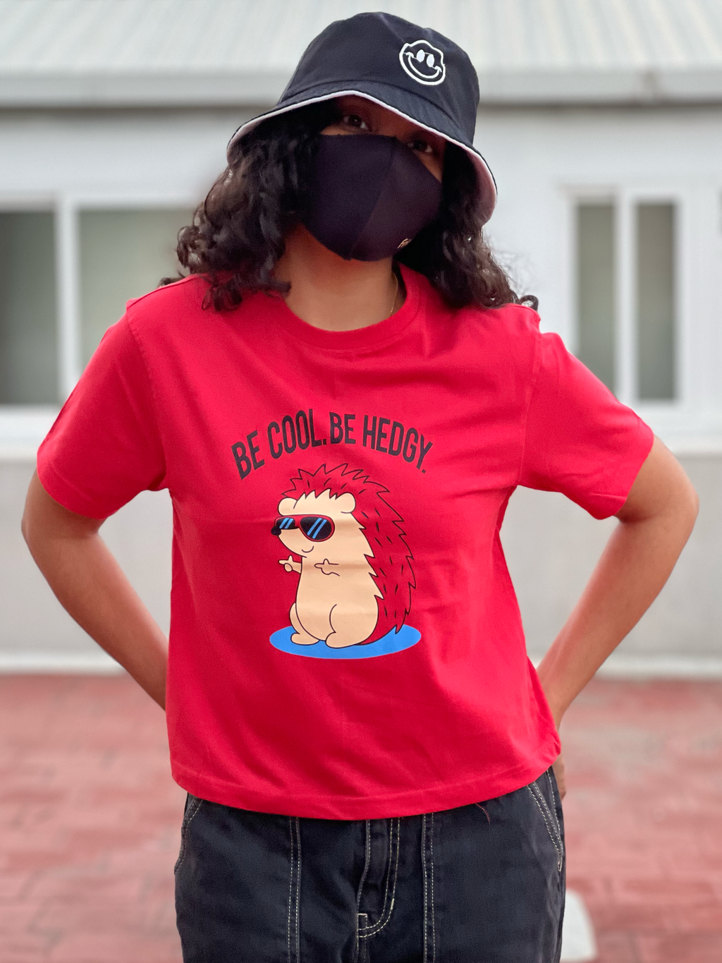 Women's "Be Hedgy" Printed Boxy T-Shirt