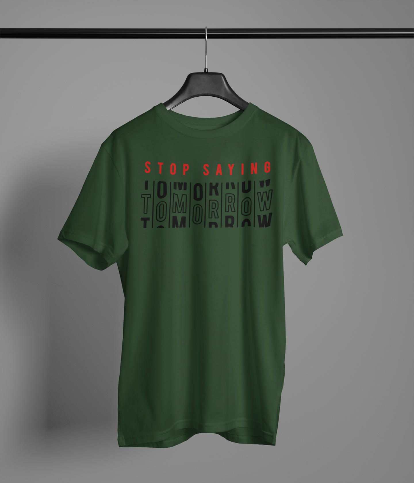 Men’s Regular Fit Cotton T-Shirt| Stop Saying Tomorrow | The Mirai