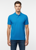 Men's Solid Polo T-Shirt | Teal Blue | The Mirai