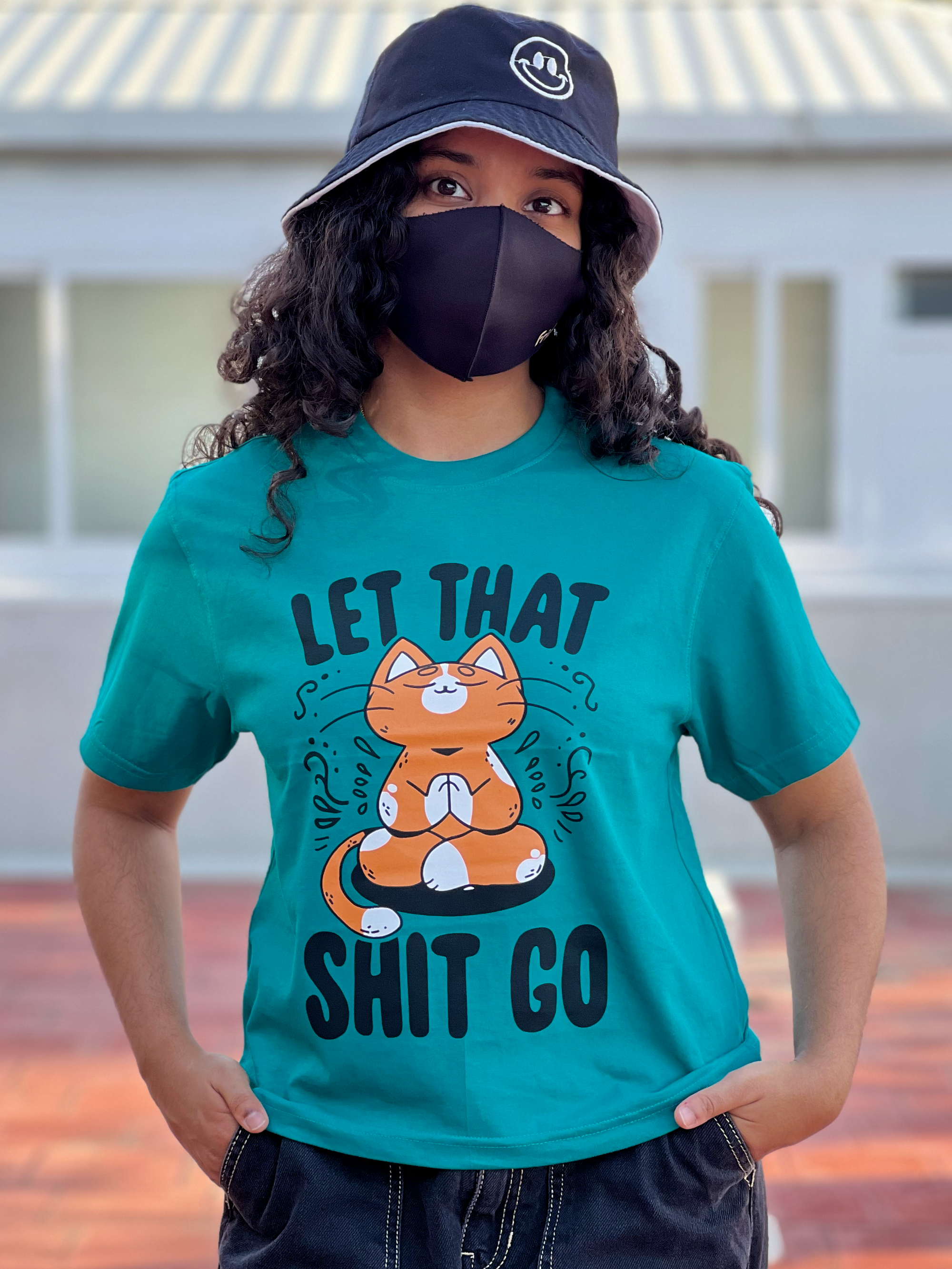 Women's "Let That Shit Go" Printed Boxy T-Shirts | Available in 5 Colors