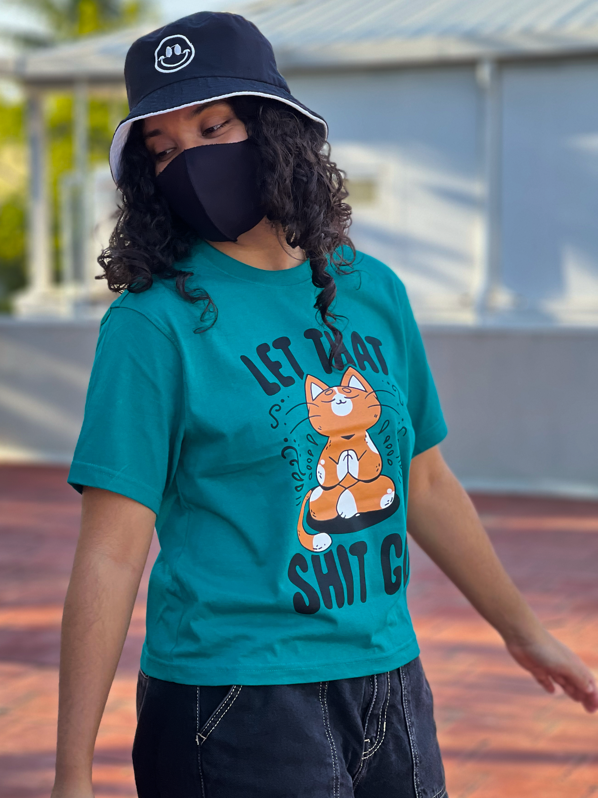 Women's "Let That Shit Go" Printed Boxy T-Shirts | Available in 5 Colors