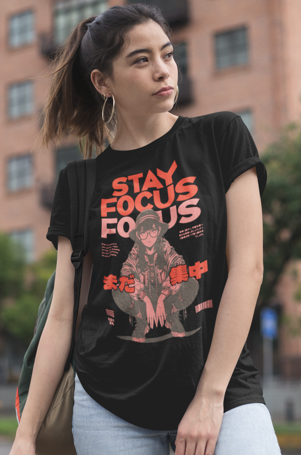 Women's "Stay Focus" Printed T-Shirt | Available 3 Colors