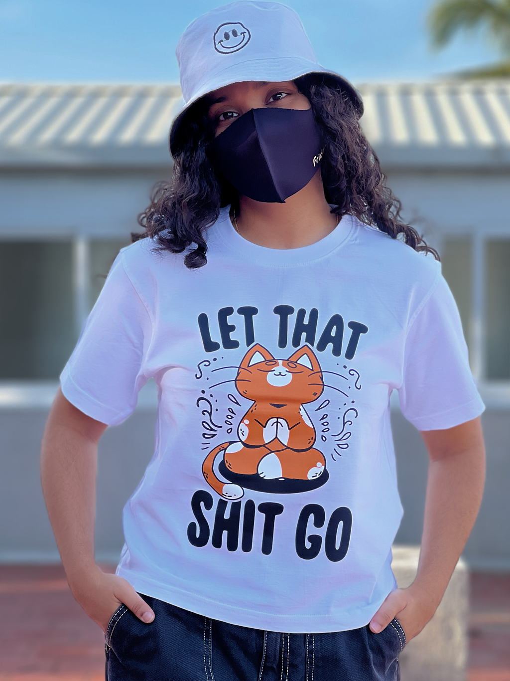 Women's "Let That Shit Go" Printed Boxy T-Shirts | Available in 5 Colors